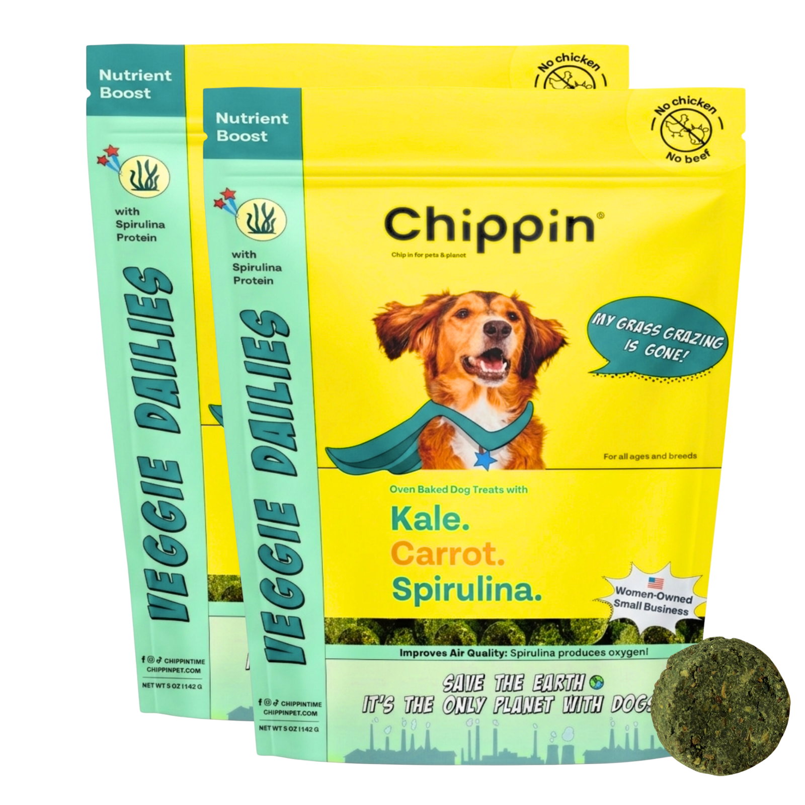 Veggie Dailies | Vegan Dog Treats | Probiotic Support | Chippin