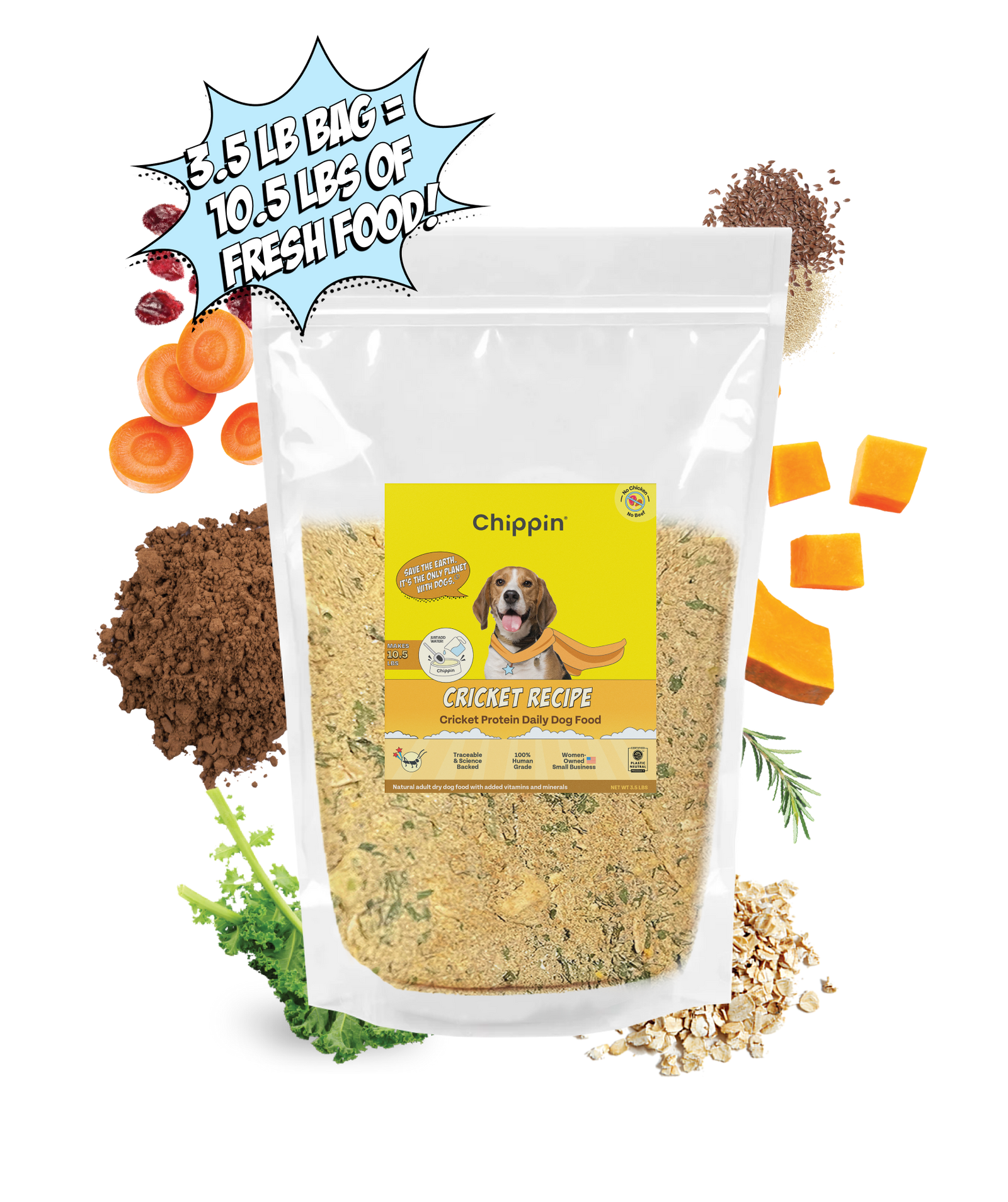 Dehydrated Cricket Dog Food | Cricket Protein | Chippin